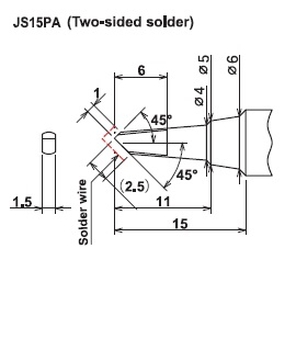 ปลายหัวแร้งซามูไร Cera cote samurai js15pa two sided solder tip
